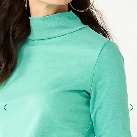 Women's Croft & Barrow® Essential Long-Sleeve Mockneck Large - Picture 3 of 5